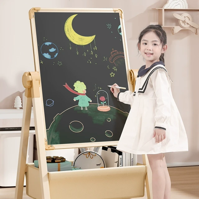 幼儿童画板磁性双面白板教学黑板无尘支架式涂色可擦写字绘画家用