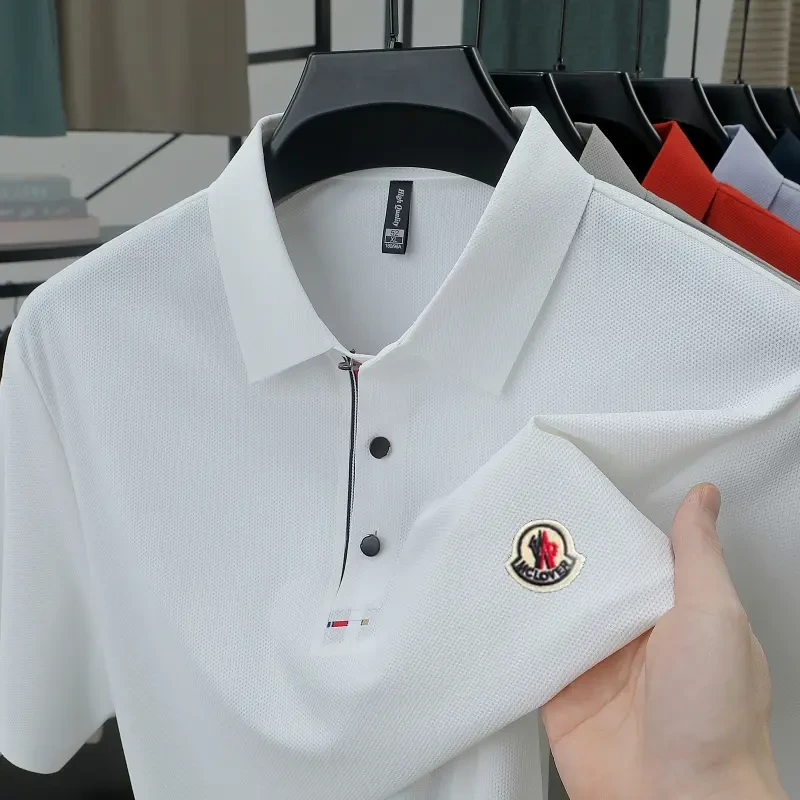 【奥莱撤柜】蒙家刺绣夏季翻领短袖T恤男大牌休闲POLO衫上衣薄