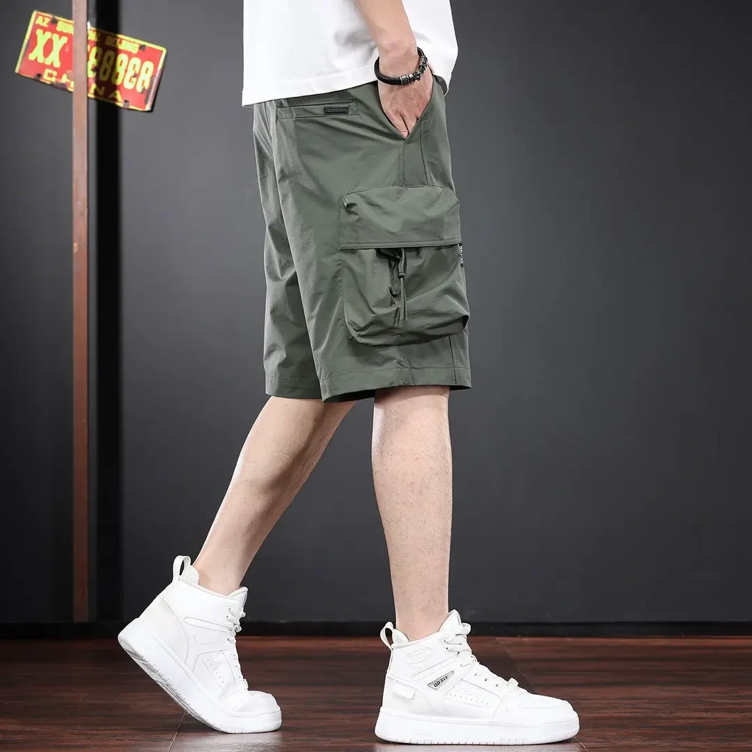 jeep吉普ins潮流大口袋工装短裤男夏季薄款速干运动中裤五分裤子