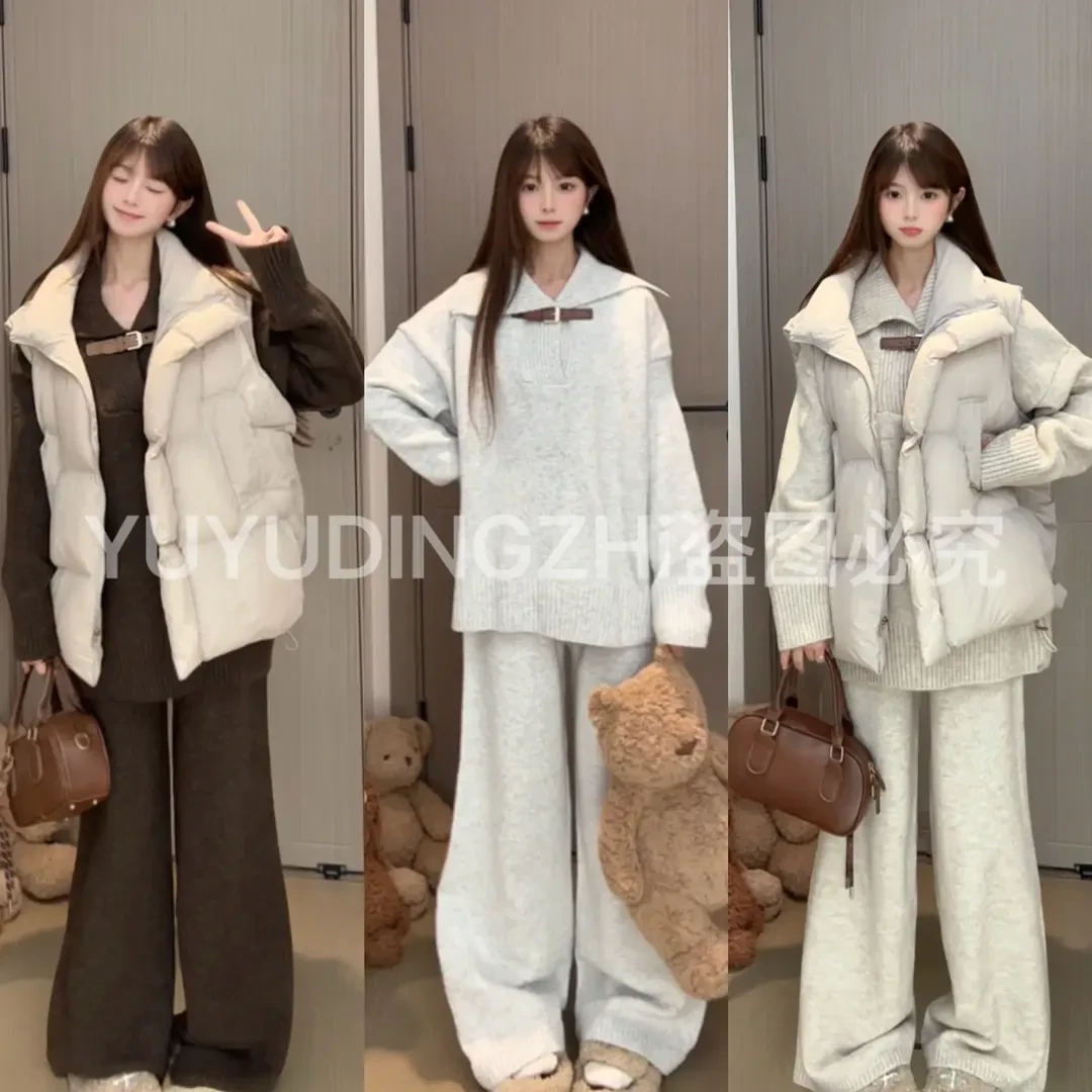 【鱼鱼原创+运费险】慵懒套装女翻领小众上衣巨好看两件套早秋新款