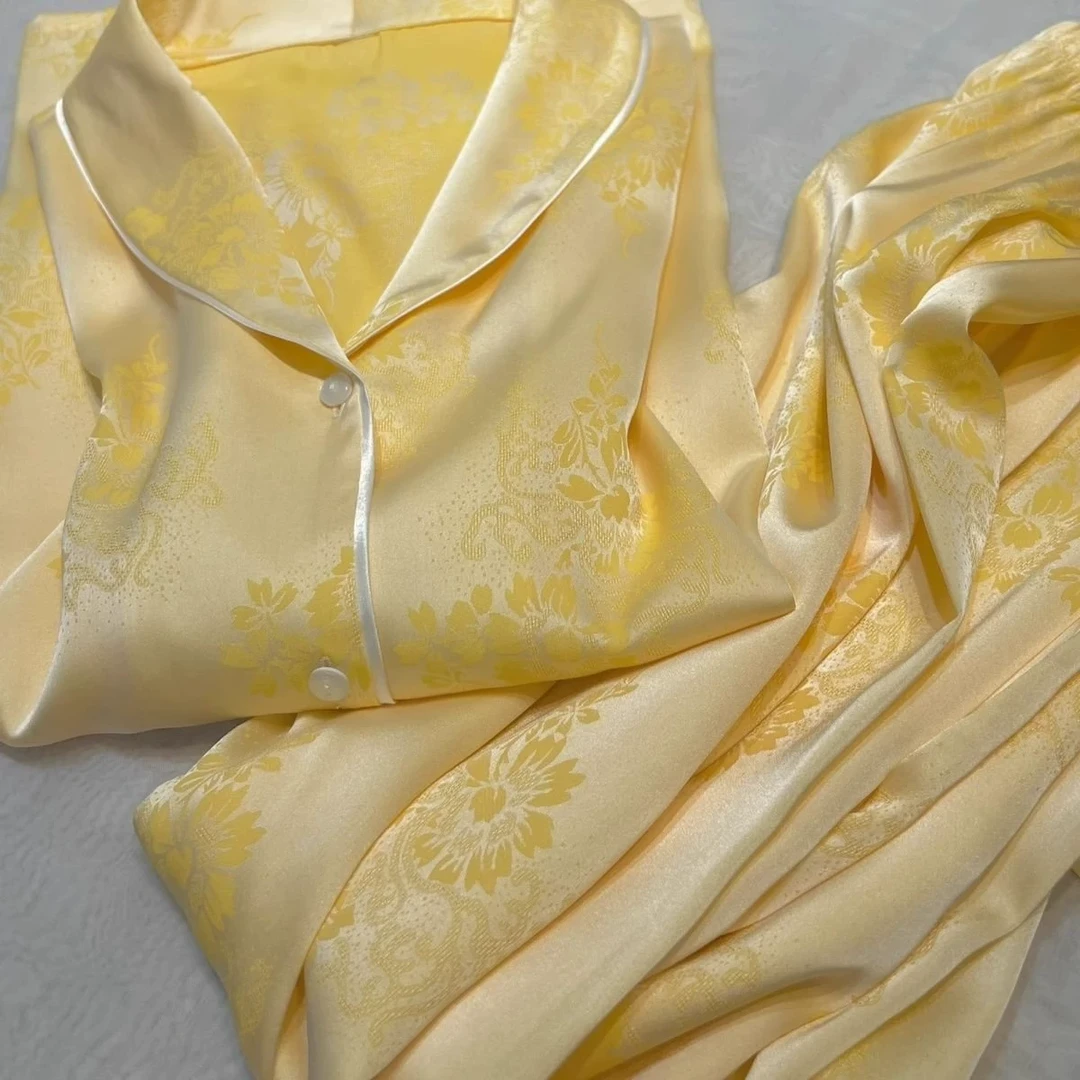 真丝桑蚕丝女士春秋开衫套女学生i女士冬季牛奶绒睡衣