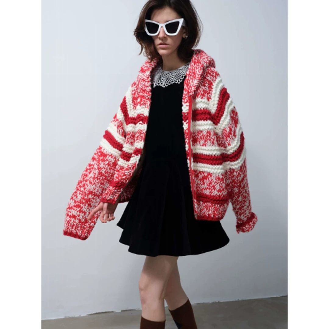 COEMES设计师品牌条纹连帽毛衣DSC买手店AY5C13002