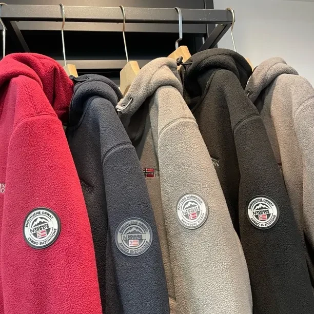 男女款抓绒卫衣加绒加厚保暖连帽户外秋冬休闲外套