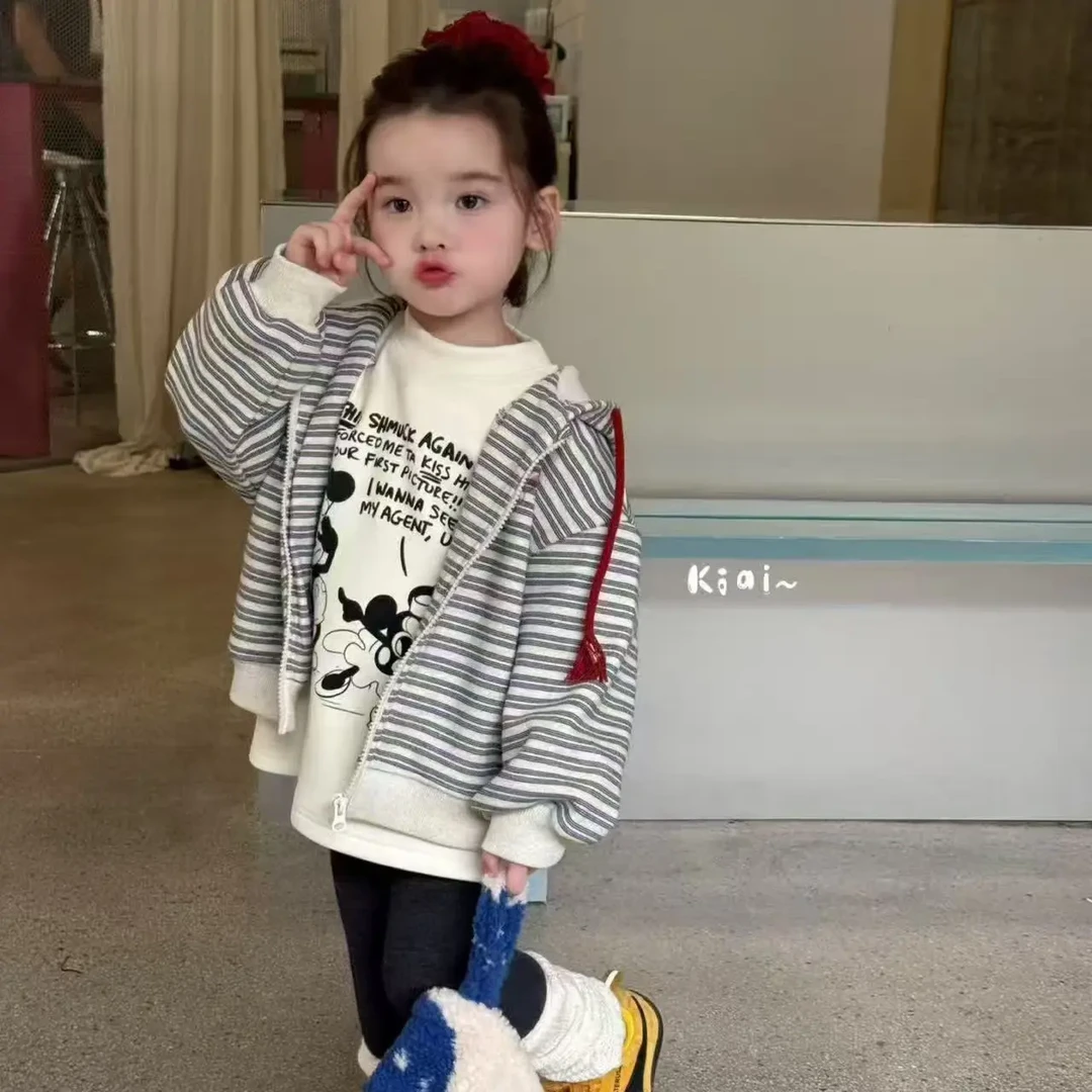 念嘉童装加厚不加绒冬季新款长袖上衣韩版时尚女童可爱秋冬