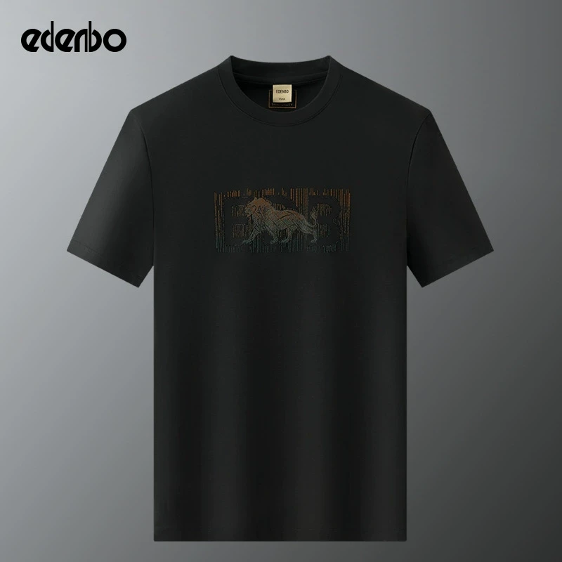 【商场同款】爱登堡男士短袖t恤2025新款夏季圆领潮流休闲半袖体恤