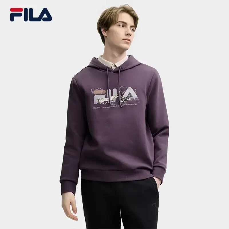 Fila/斐乐连帽卫衣男士2025年春季新款休闲运动上衣F11M518212F