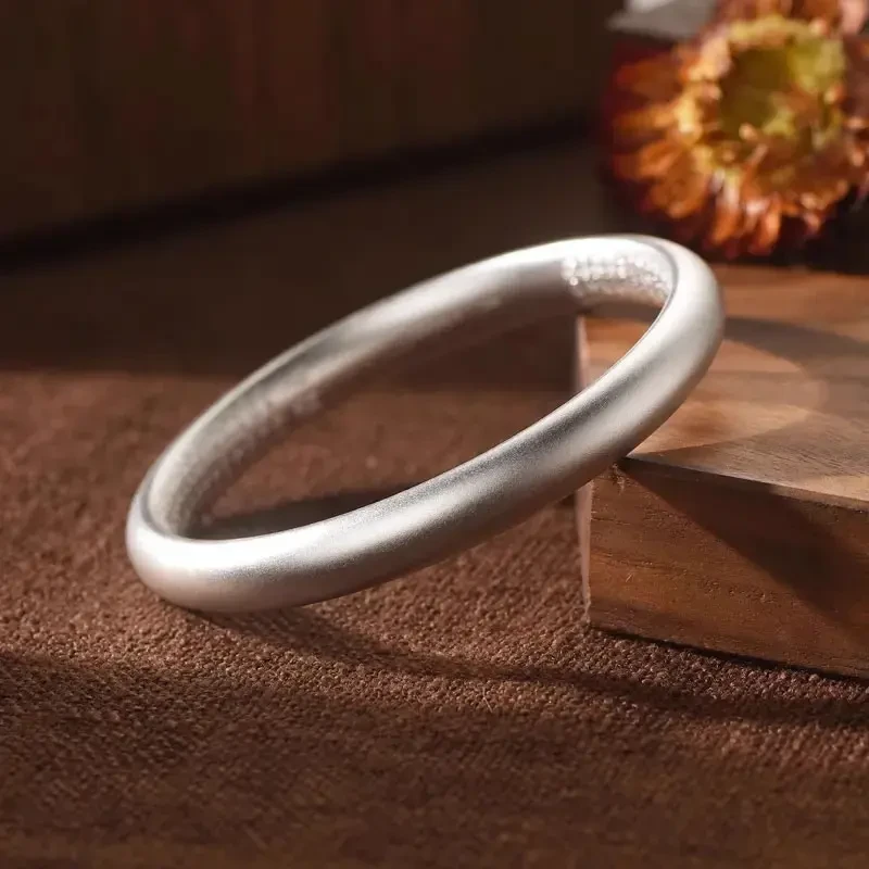 999闭口磨砂心经手镯女复古时尚百搭情人节送女友生日礼物