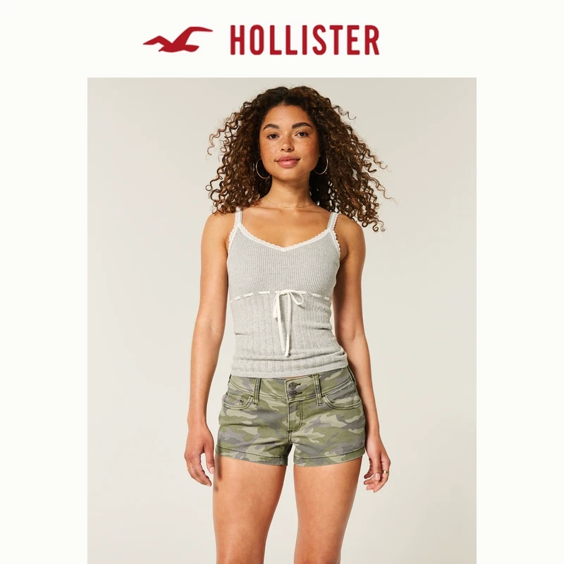 Hollister25夏季新款美式Y2K辣妹热裤低腰牛仔短裤女装349-5175