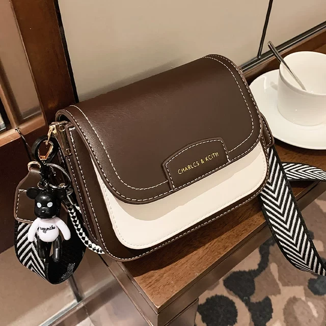 高级感包包女2025新款潮时尚宽肩带斜挎包百搭小众质感单肩小方包