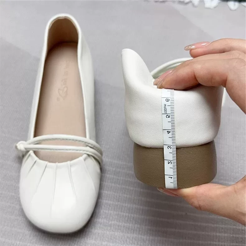 真皮单鞋女6cm内增高2025新款春秋小个子超软奶奶鞋晚晚温柔配裙