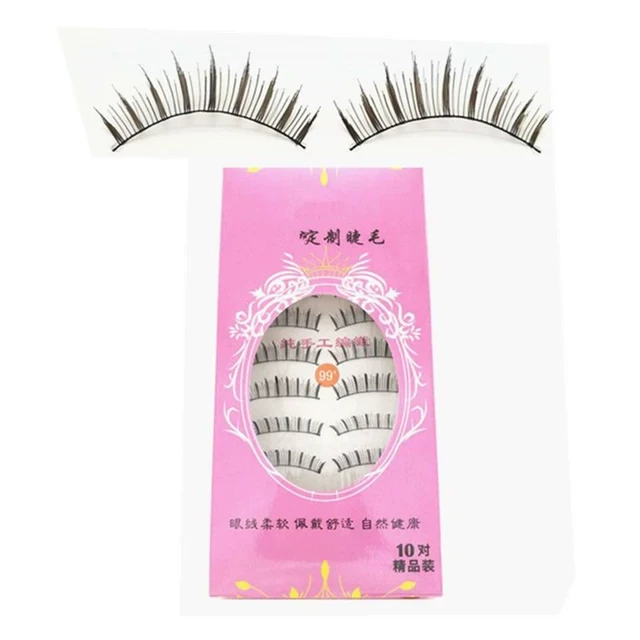 网红假睫毛99#假睫毛浓密棉线杆影楼戏曲精致睫毛10对装主播萌