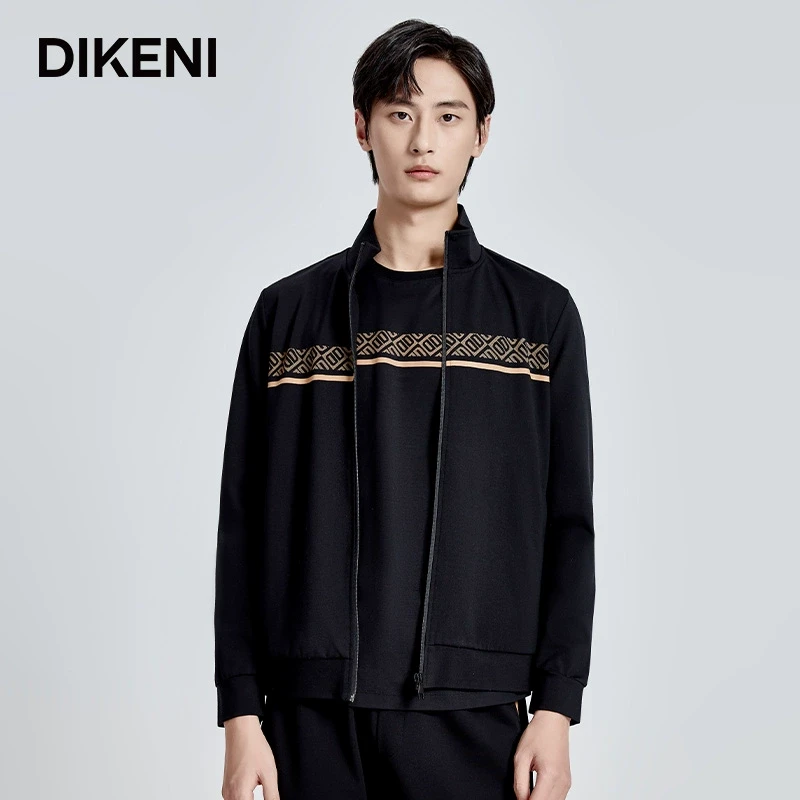 【科技面料】迪柯尼男装夹克春秋款时尚微户外针织外套13329H283