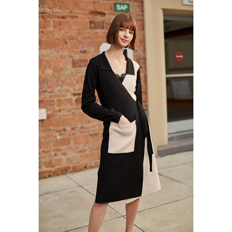 【楠哥专属】一片式翻领针织毛衣开衫外套 19212