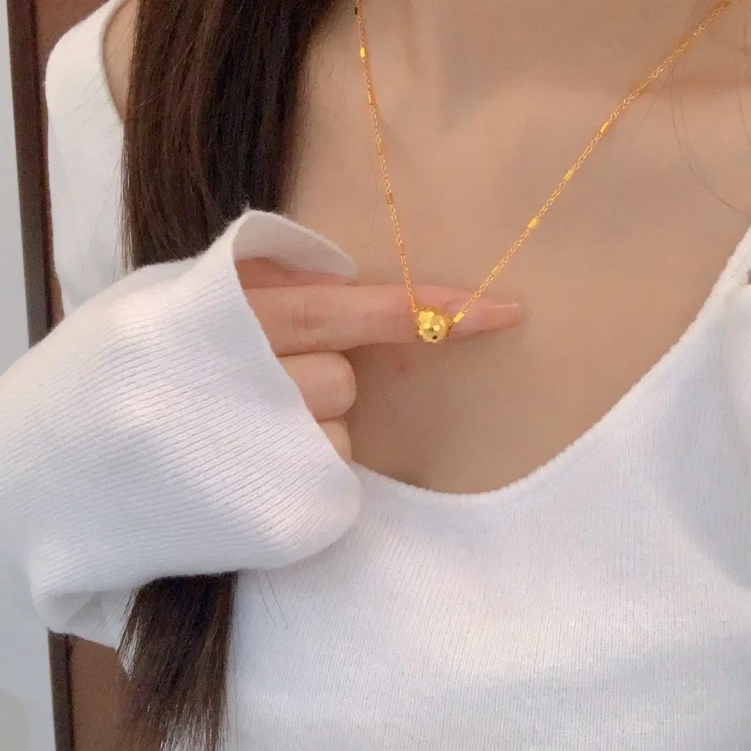 铜合金项链 龙鳞转运珠时尚百搭气质简约精美项链