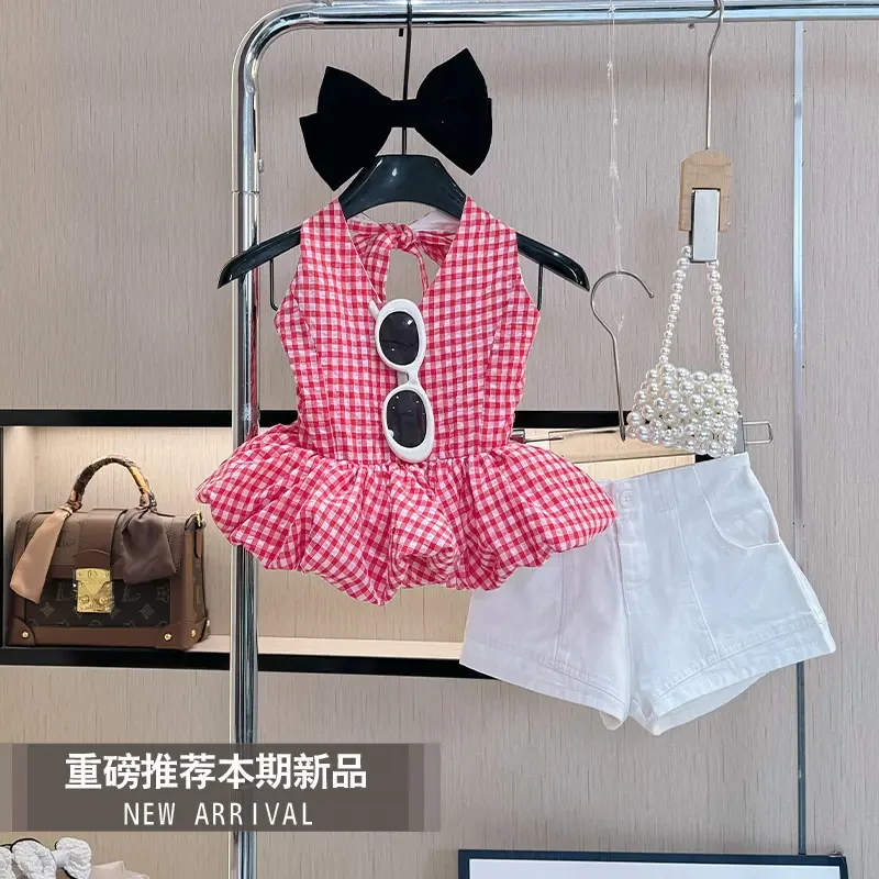 【现货】女童夏装套装2025新款洋气夏季网红气质夏款吊带裙子两件套