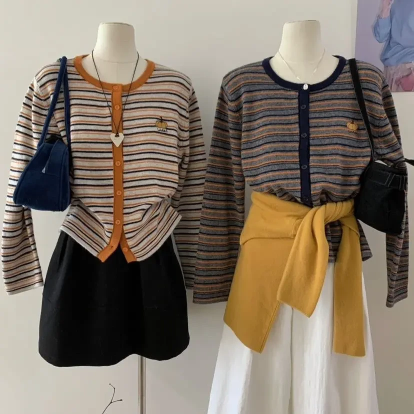 韩系慵懒风针织开衫毛衣女宽松百搭显瘦外套