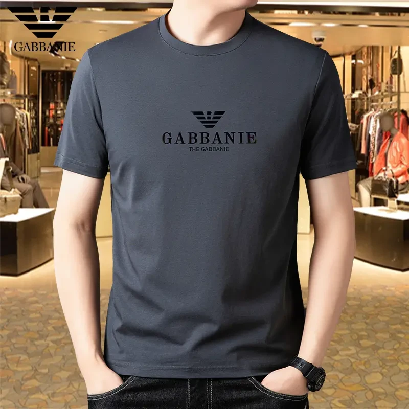 夏季新款专柜正品冰丝透气短袖T恤男士上衣2025圆领毛衣短袖男