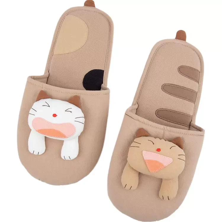 HIKOSEN CARA卡拉猫虎斑&三花卧室拖鞋ins风可爱猫咪女夹棉家居鞋