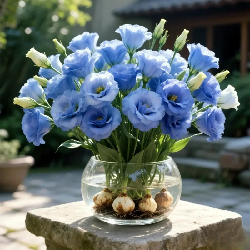 浓香型洋桔梗花种球盆栽大花室内外四季可种耐寒热水培土培好养活