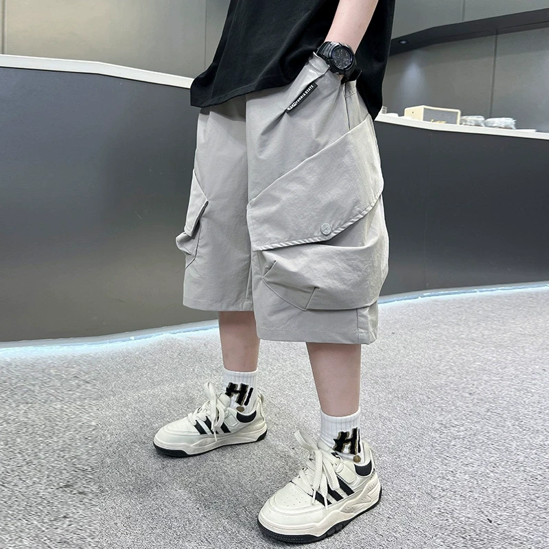 男童短裤夏季薄款2025新款儿童夏装工装裤大童男孩夏款五分裤潮酷