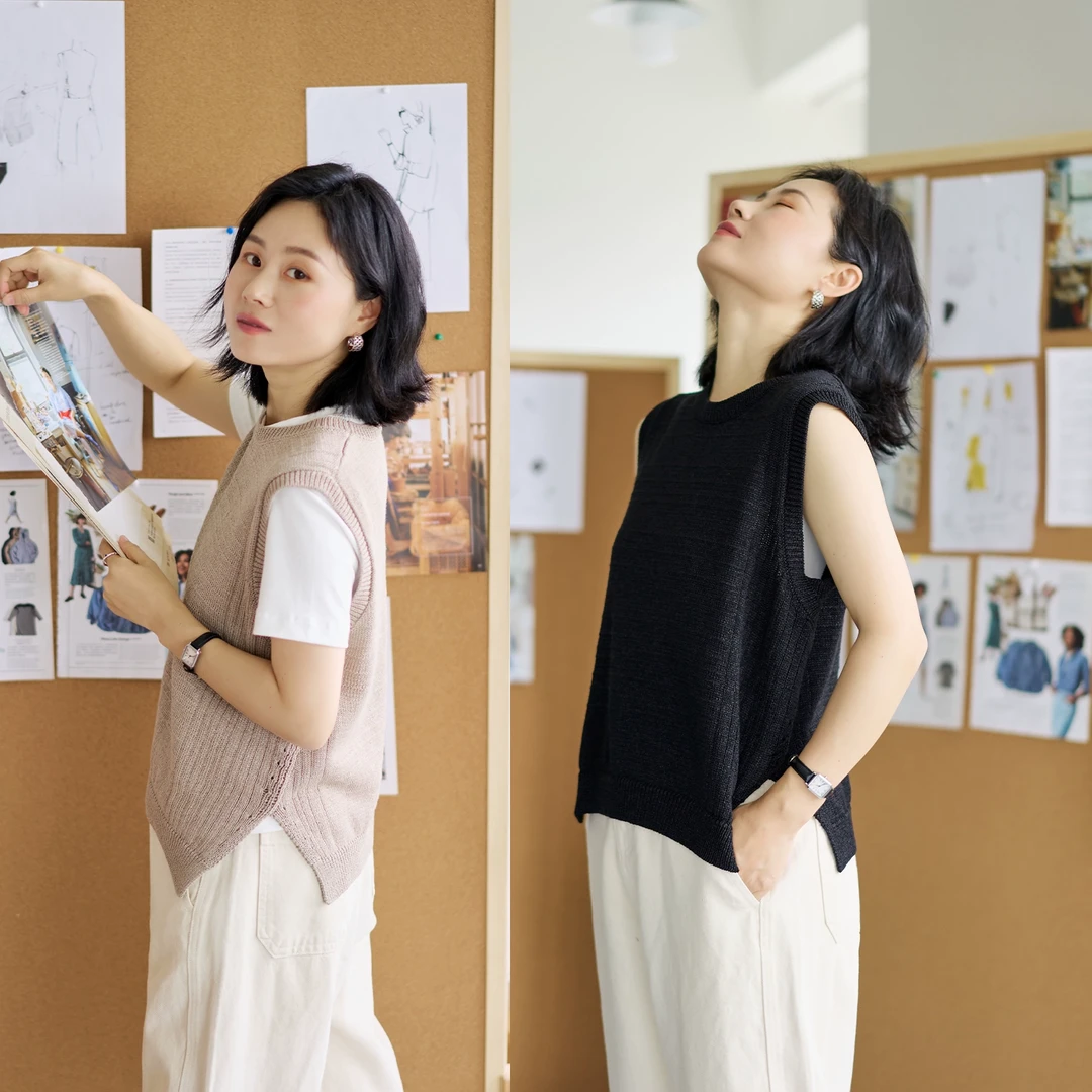 梭家｜静读｜秋季针织马甲百搭腔调两色