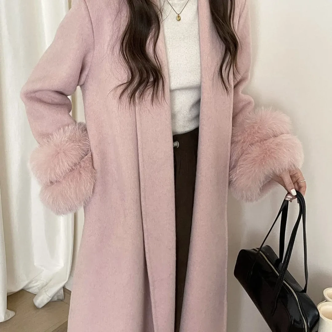 冬季新款高品质贵妇秋冬大衣真显瘦修身款