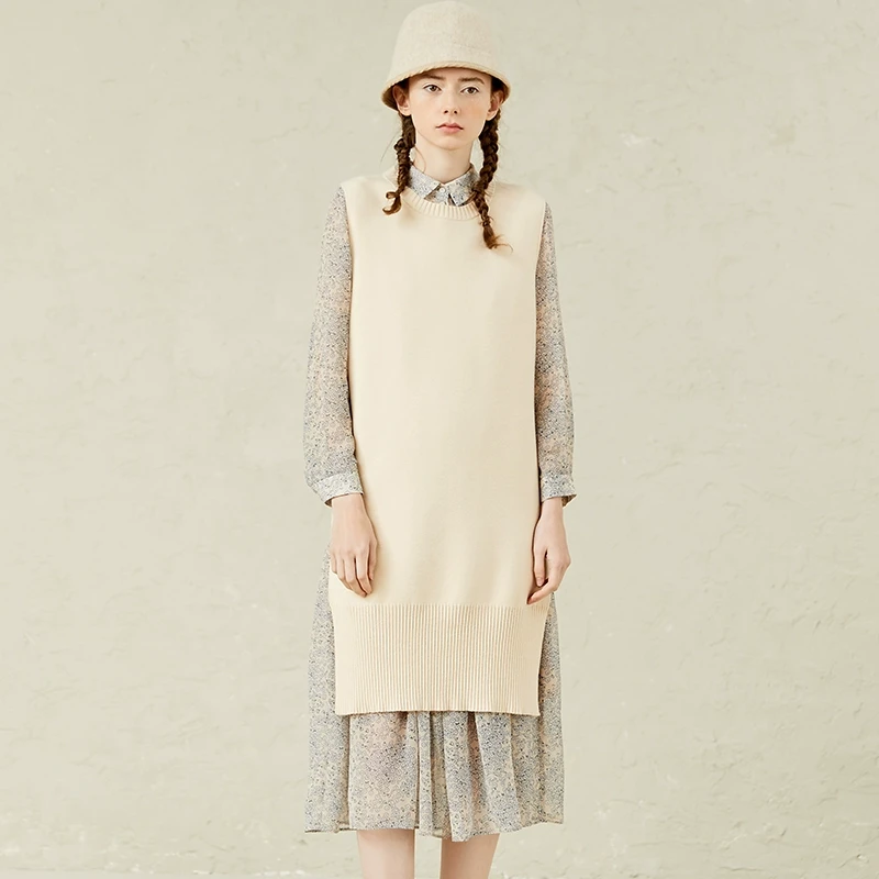 范可儿轻熟风女装套装高级感裙子马甲两件套D221EA300