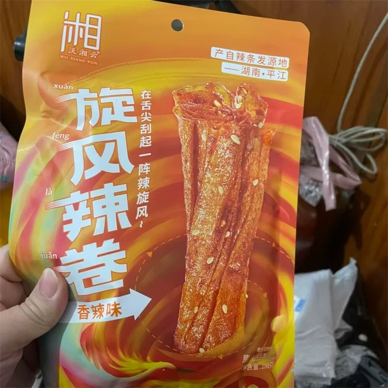 旋风豆卷豆制品美味豆皮童年香辣大辣片超长辣条