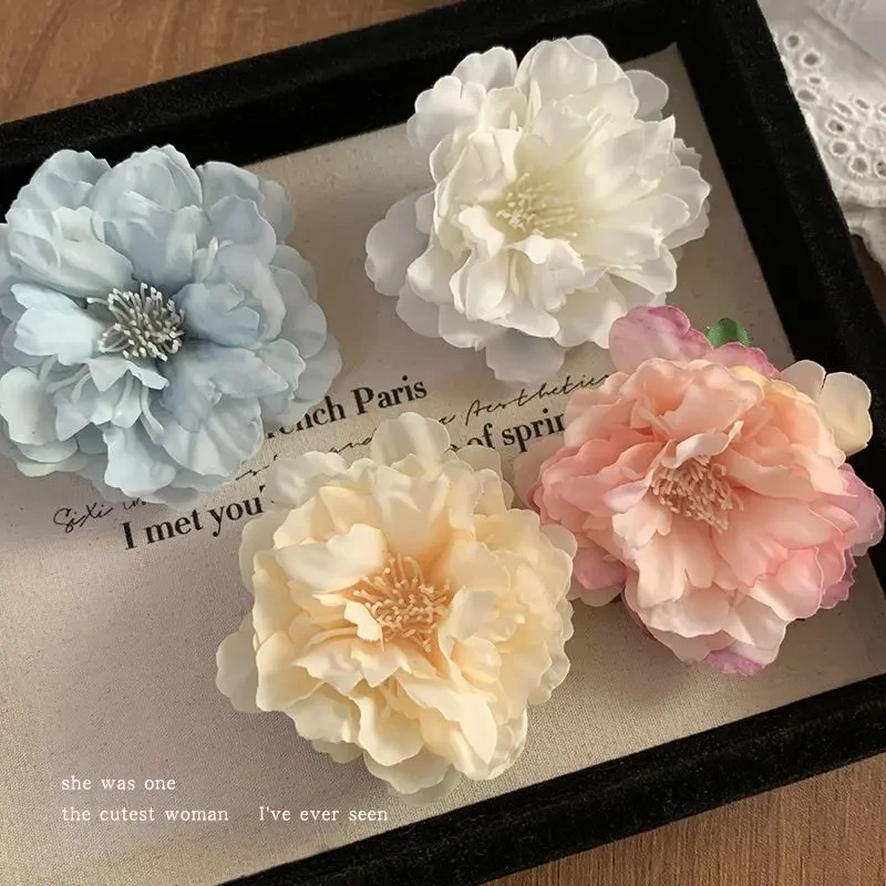 纯欲风仿真花朵发夹女2025新款高端发卡碎发夹子头饰侧边夹鸭嘴夹