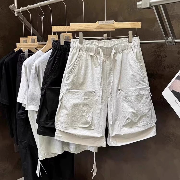 大爆款来了100%好评设计师结构款男士短裤痞帅高级感工装中裤短裤