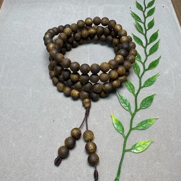 沉香海南奇楠沉香手串单圈圈圆珠单圈文玩工艺品文创多样发一