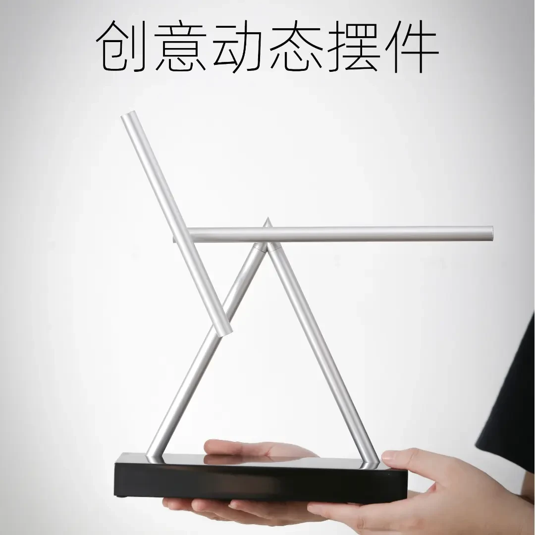 【正版亮面】钢琴烤漆亮面永动机摆件钢铁侠混沌摆解压乔迁高档礼品