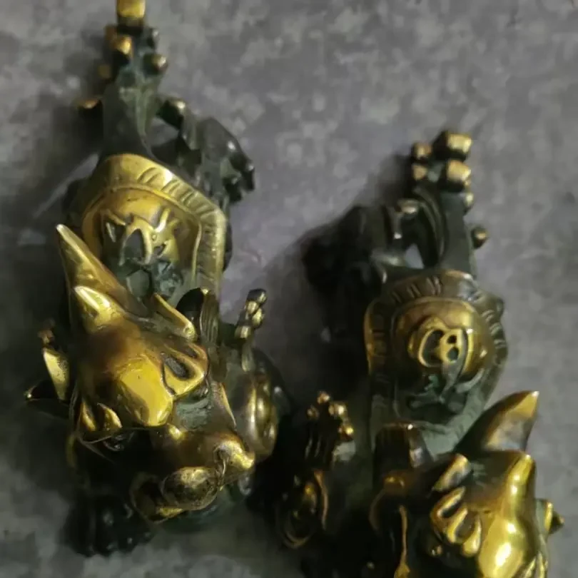 复古鎏金黄铜貔貅摆件家居办公风水招财装饰