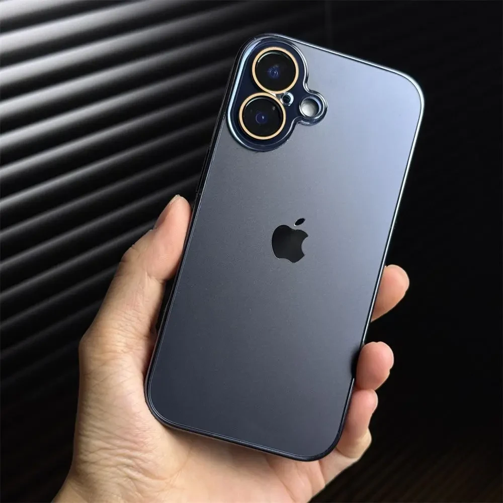 适用新款苹果16手机壳AG纳米磨砂15promax自带镜头膜iPhone14/13