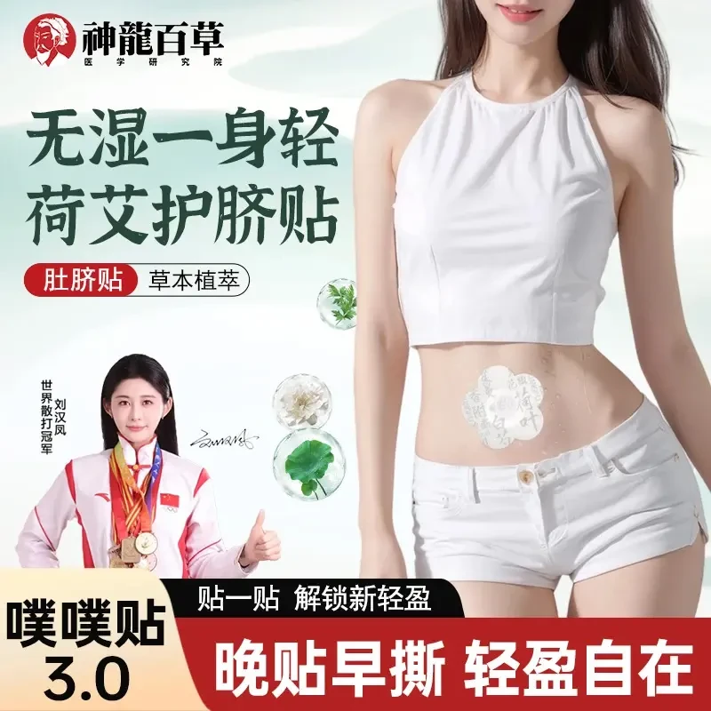【南怀瑾升级配方】荷叶艾草噗噗贴陈艾艾绒草本家用艾草蜂蜜肚脐贴