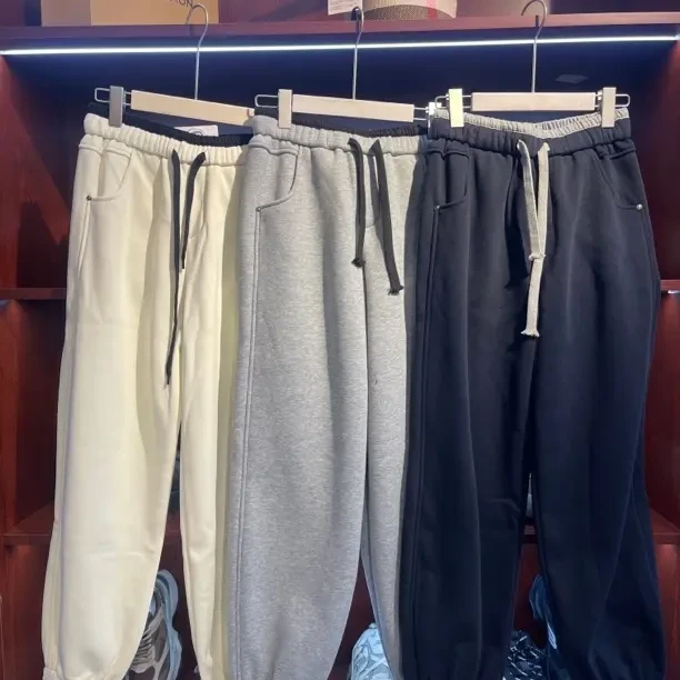 冬季新款加绒加厚显瘦百搭束脚休闲卫裤