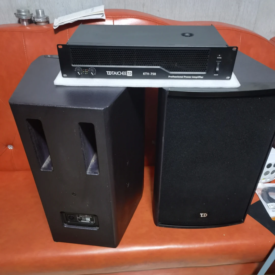 不包邮 9新TD 12寸音箱350W功放750W用于KTV唱歌T1