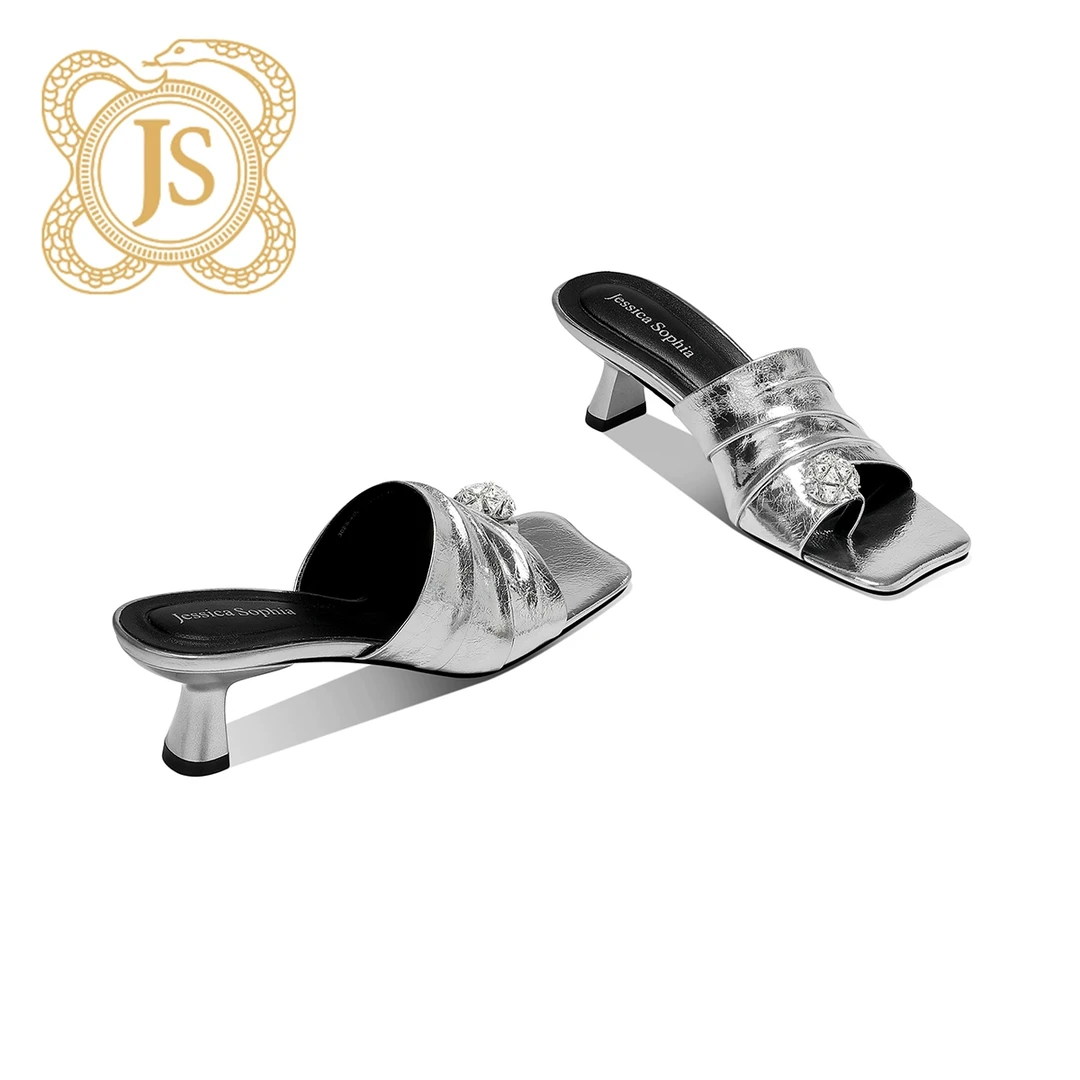 已开价，3028L6584细跟方头夏季法式薄款中跟一字拖时尚凉鞋春夏