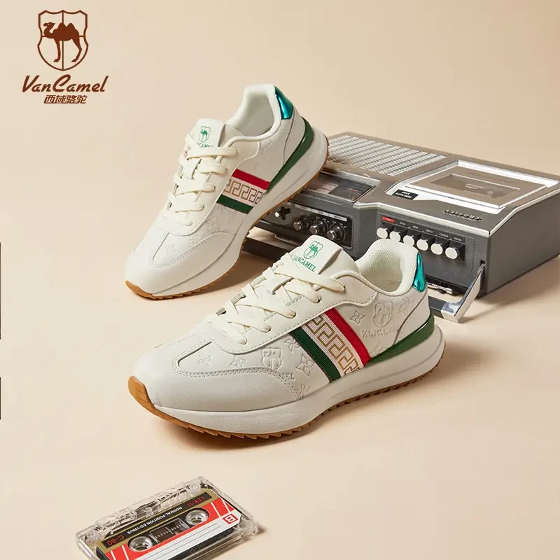 VANCAMEL/西域骆驼秋季透气复古潮鞋百搭情侣时尚休闲鞋XYLT002