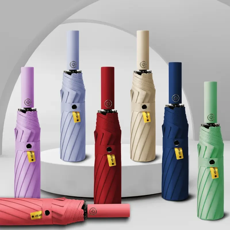 【全自动加固风暴伞】黑胶防晒防紫外线防风晴雨伞