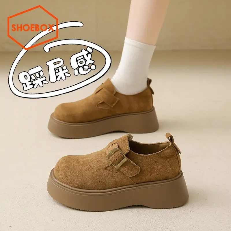 SHOEBOX松糕厚底勃肯鞋女鞋子2025女