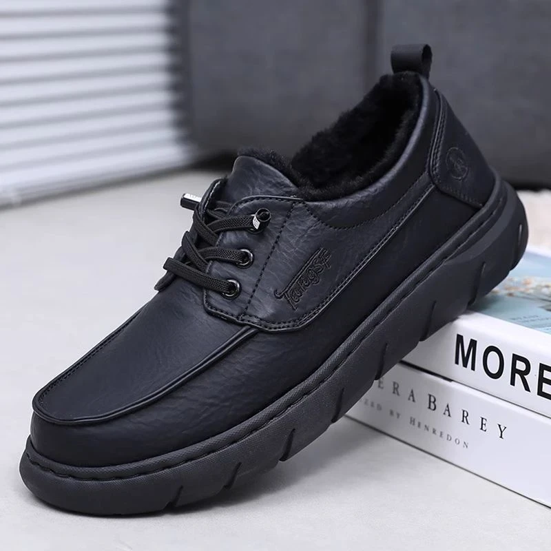 25年新款秋冬老北京二棉鞋男加绒保暖休闲爸爸鞋厚底缝线防滑软底