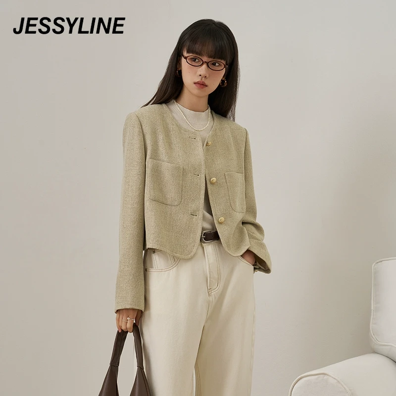 jessyline2025秋季新款 杰茜莱短款气质高级感外套 431107018