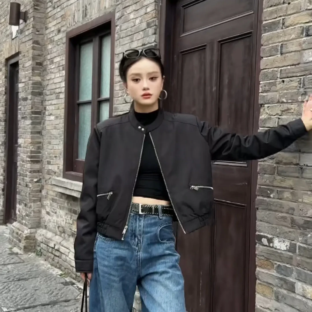 【A缪大大笑笑力推】25801新品时尚小众设计师款短款圆领羽绒夹克