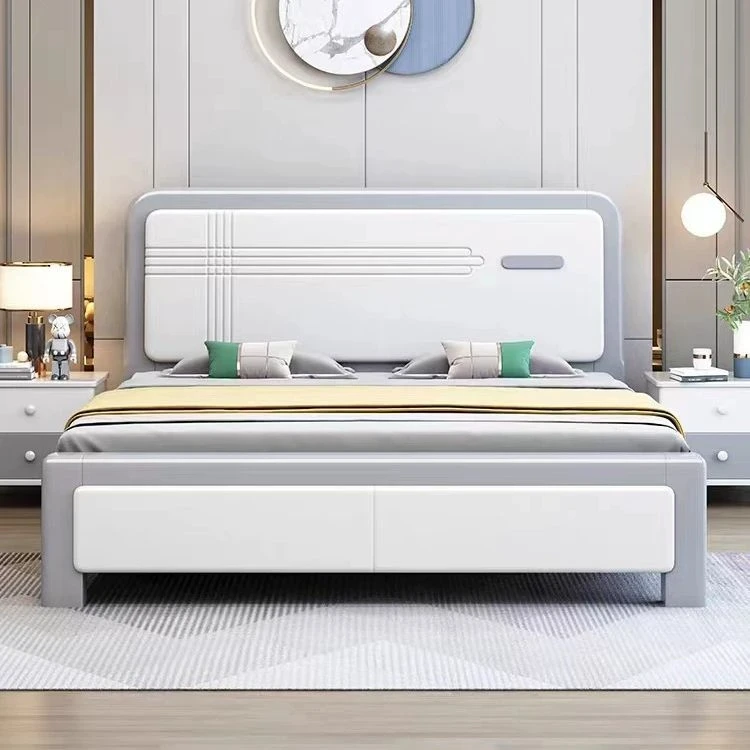 工厂直销实木床现代简约双人床主卧北欧轻奢床家用储物婚床大床