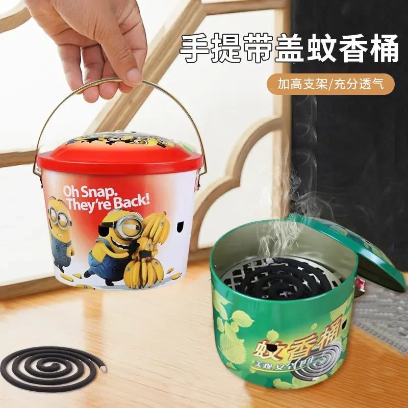 千姑娘创意蚊香盘带盖防烫蚊香桶加高加大户外露营蚊香盒驱蚊神器