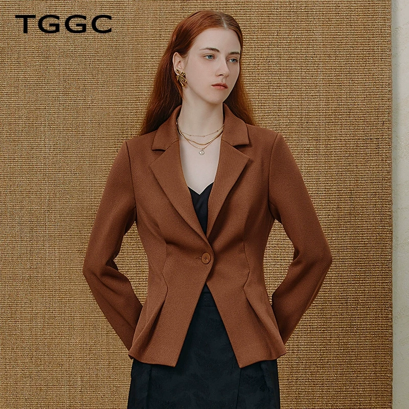 台绣【暮山】西装春季新款小西服立体修身职场通勤短外套S35735