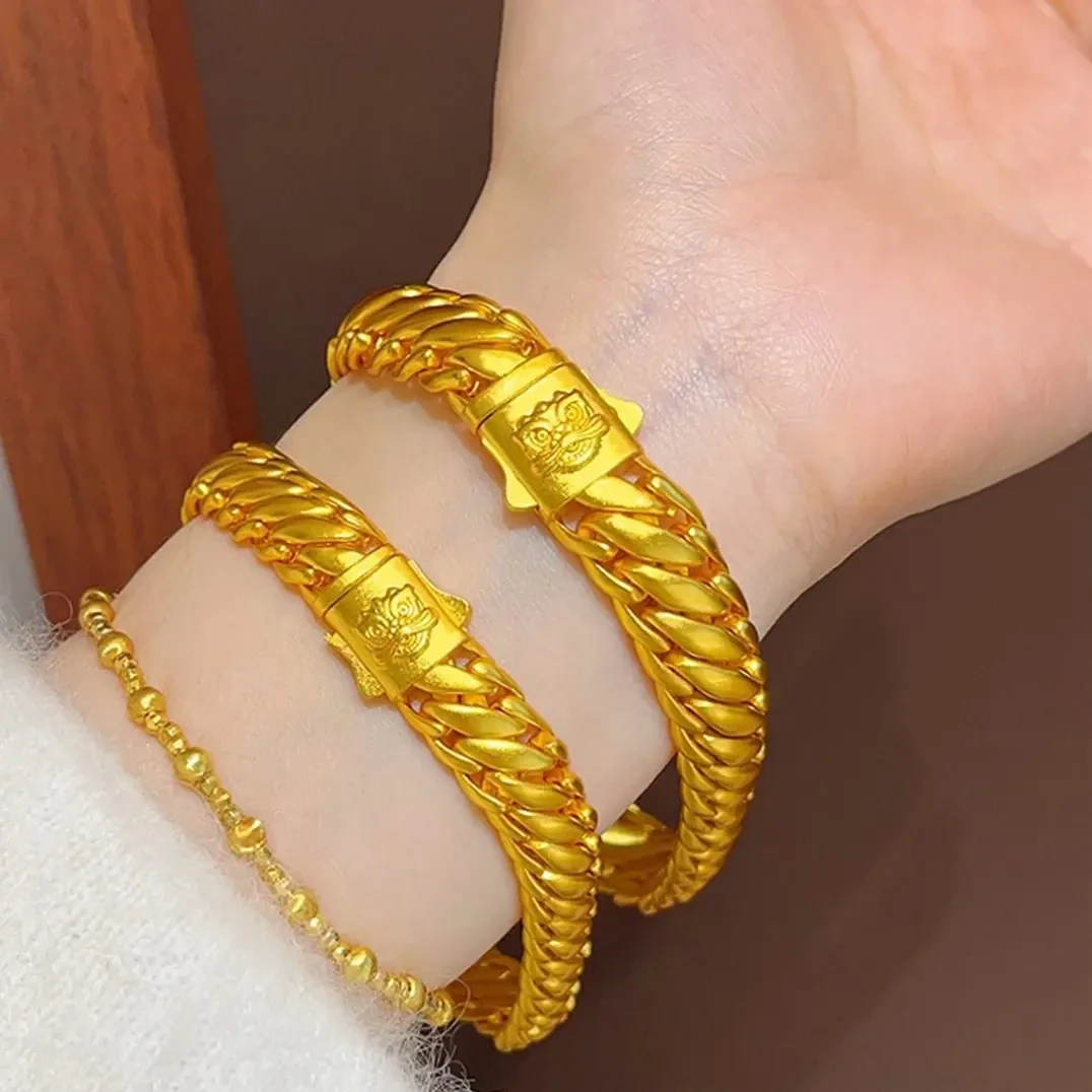 合金手链 合金手链 三马鞭实心痞帅醒狮叩头手链