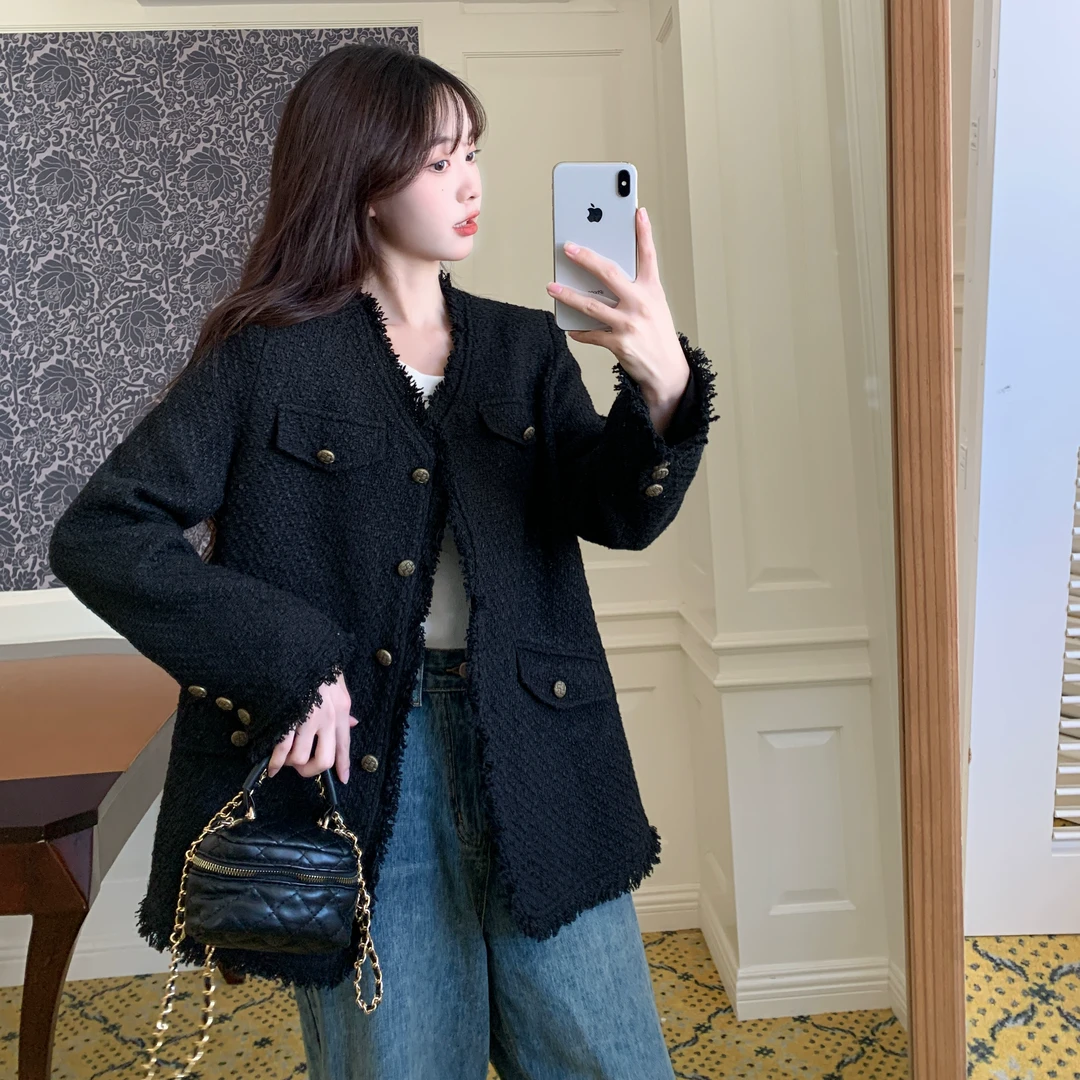 微胖妹妹大码2025春季新款气质小香风外套女宽松洋气减龄显瘦上衣