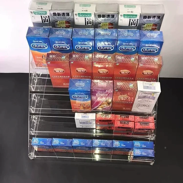 药店药房计生用品安全套促销亚克力展示架超市便利店小货架